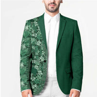 Hawaiian Tribal Elements Hibiscus Blazer Green Pattern LT9 - Polynesian Pride