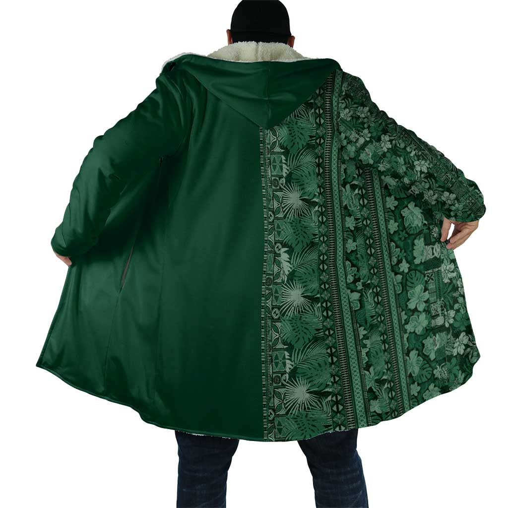 Hawaiian Tribal Elements Hibiscus Cloak Green Pattern LT9 - Polynesian Pride