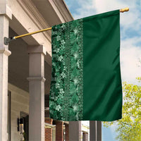 Hawaiian Tribal Elements Hibiscus Garden Flag Green Pattern LT9 House Flag Green - Polynesian Pride