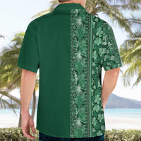 Hawaiian Tribal Elements Hibiscus Hawaiian Shirt Green Pattern LT9 - Polynesian Pride