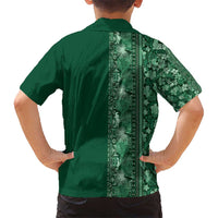 Hawaiian Tribal Elements Hibiscus Hawaiian Shirt Green Pattern LT9 - Polynesian Pride