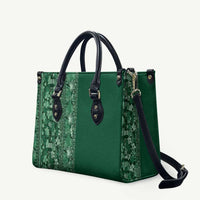 Hawaiian Tribal Elements Hibiscus Leather Bag Green Pattern LT9 Green - Polynesian Pride