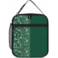Hawaiian Tribal Elements Hibiscus Lunch Bag Green Pattern LT9 10.2 × 8.3 × 4.3 inch Green - Polynesian Pride