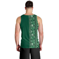 Hawaiian Tribal Elements Hibiscus Men Tank Top Green Pattern LT9 - Polynesian Pride