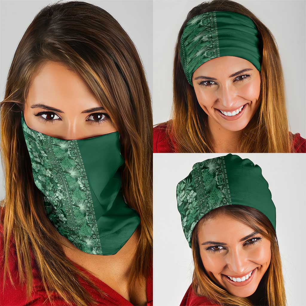 Hawaiian Tribal Elements Hibiscus Neck Gaiter Green Pattern LT9 - Polynesian Pride
