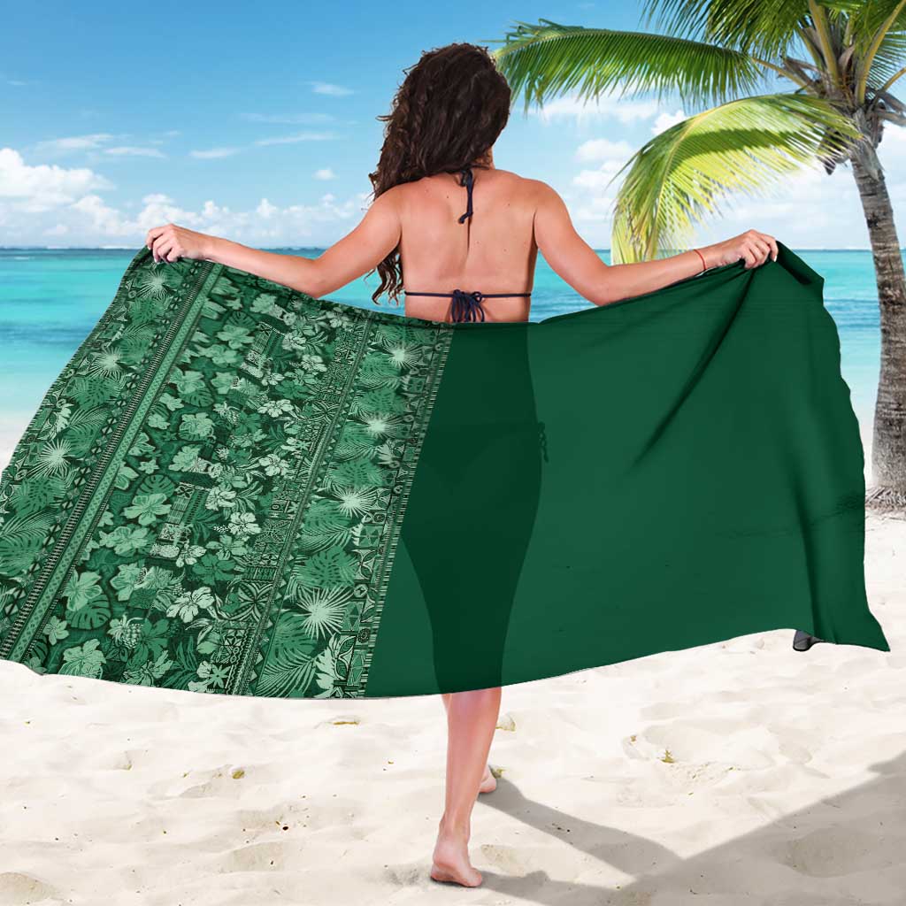 Hawaiian Tribal Elements Hibiscus Sarong Green Pattern LT9 - Polynesian Pride