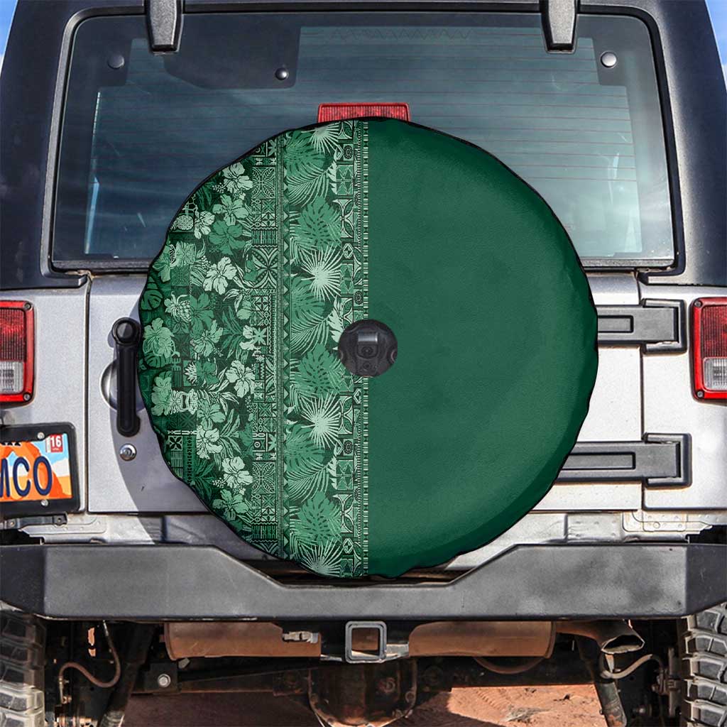 Hawaiian Tribal Elements Hibiscus Spare Tire Cover Green Pattern LT9 Green - Polynesian Pride