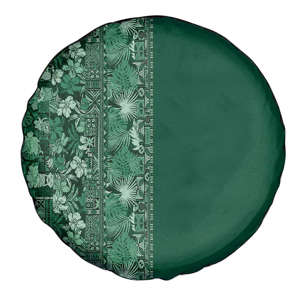 Hawaiian Tribal Elements Hibiscus Spare Tire Cover Green Pattern LT9 - Polynesian Pride