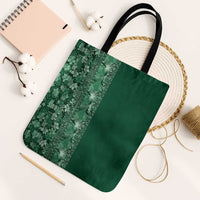 Hawaiian Tribal Elements Hibiscus Tote Bag Green Pattern LT9 Black Strap One Size Green - Polynesian Pride