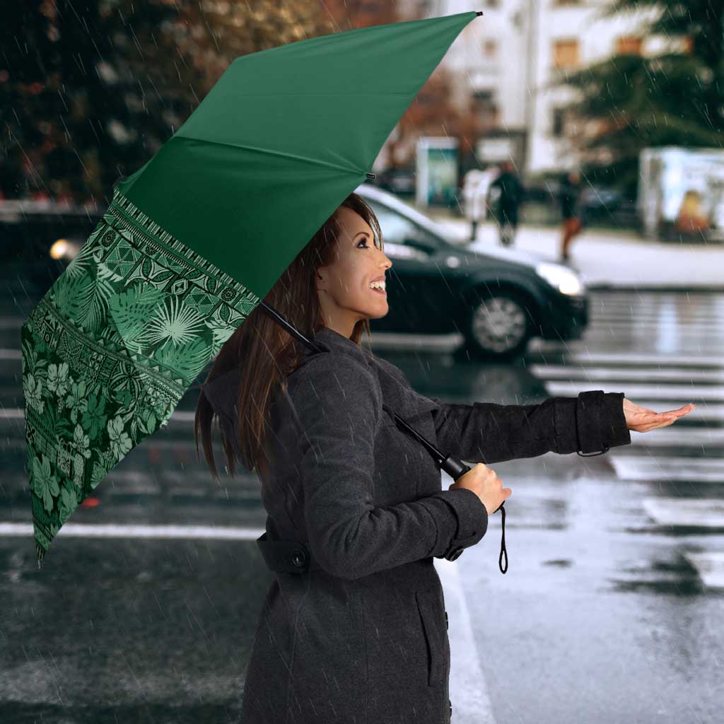 Hawaiian Tribal Elements Hibiscus Umbrella Green Pattern LT9 - Polynesian Pride