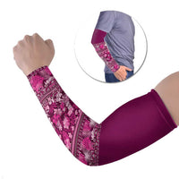 Hawaiian Tribal Elements Hibiscus Arm Sleeves Pink Pattern LT9 Set of 2 Pink - Polynesian Pride