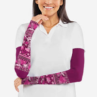 Hawaiian Tribal Elements Hibiscus Arm Sleeves Pink Pattern LT9 - Polynesian Pride