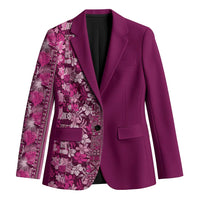 Hawaiian Tribal Elements Hibiscus Blazer Pink Pattern LT9 Unisex Pink - Polynesian Pride
