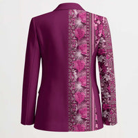Hawaiian Tribal Elements Hibiscus Blazer Pink Pattern LT9 - Polynesian Pride