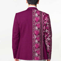 Hawaiian Tribal Elements Hibiscus Blazer Pink Pattern LT9 - Polynesian Pride