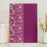 Hawaiian Tribal Elements Hibiscus Canvas Wall Art Pink Pattern LT9 Without Frame Pink - Polynesian Pride