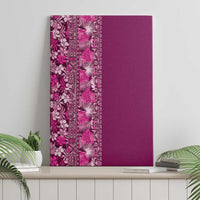 Hawaiian Tribal Elements Hibiscus Canvas Wall Art Pink Pattern LT9 - Polynesian Pride