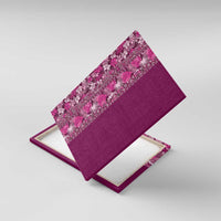 Hawaiian Tribal Elements Hibiscus Canvas Wall Art Pink Pattern LT9 With Frame Pink - Polynesian Pride