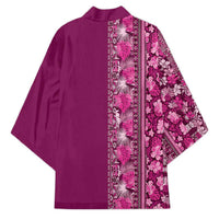 Hawaiian Tribal Elements Hibiscus Kimono Pink Pattern LT9 - Polynesian Pride