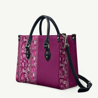 Hawaiian Tribal Elements Hibiscus Leather Bag Pink Pattern LT9 Pink - Polynesian Pride
