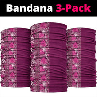 Hawaiian Tribal Elements Hibiscus Neck Gaiter Pink Pattern LT9 package One Size: 25*50cm Pink - Polynesian Pride