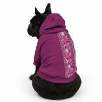 Hawaiian Tribal Elements Hibiscus Pet Hoodie Pink Pattern LT9 - Polynesian Pride