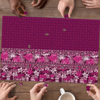 Hawaiian Tribal Elements Hibiscus Puzzle Pink Pattern LT9 - Polynesian Pride