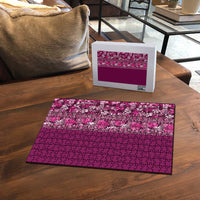 Hawaiian Tribal Elements Hibiscus Puzzle Pink Pattern LT9 - Polynesian Pride
