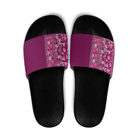 Hawaiian Tribal Elements Hibiscus Slide Sandals Pink Pattern LT9 Pink - Polynesian Pride