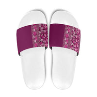 Hawaiian Tribal Elements Hibiscus Slide Sandals Pink Pattern LT9 Pink - Polynesian Pride