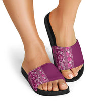 Hawaiian Tribal Elements Hibiscus Slide Sandals Pink Pattern LT9 - Polynesian Pride