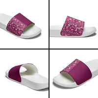 Hawaiian Tribal Elements Hibiscus Slide Sandals Pink Pattern LT9 - Polynesian Pride