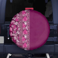 Hawaiian Tribal Elements Hibiscus Spare Tire Cover Pink Pattern LT9 No hole Pink - Polynesian Pride