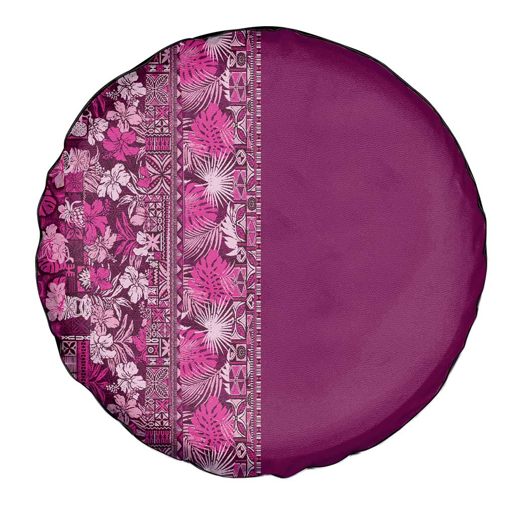 Hawaiian Tribal Elements Hibiscus Spare Tire Cover Pink Pattern LT9 - Polynesian Pride