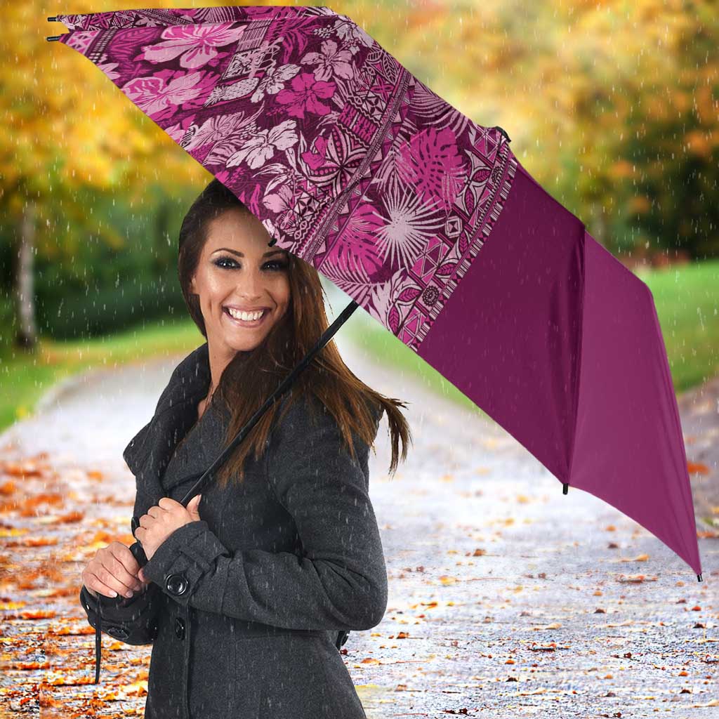 Hawaiian Tribal Elements Hibiscus Umbrella Pink Pattern LT9 - Polynesian Pride