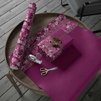 Hawaiian Tribal Elements Hibiscus Wrapping Paper Pink Pattern LT9 - Polynesian Pride