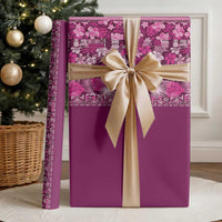 Hawaiian Tribal Elements Hibiscus Wrapping Paper Pink Pattern LT9 - Polynesian Pride