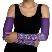 Hawaiian Tribal Elements Hibiscus Arm Sleeves Purple Pattern LT9 - Polynesian Pride