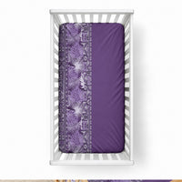 Hawaiian Tribal Elements Hibiscus Baby Bed Cover Purple Pattern LT9 28 × 52 in Purple - Polynesian Pride
