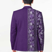 Hawaiian Tribal Elements Hibiscus Blazer Purple Pattern LT9 - Polynesian Pride