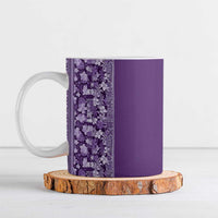 Hawaiian Tribal Elements Hibiscus Ceramic Mug Purple Pattern LT9 Purple - Polynesian Pride