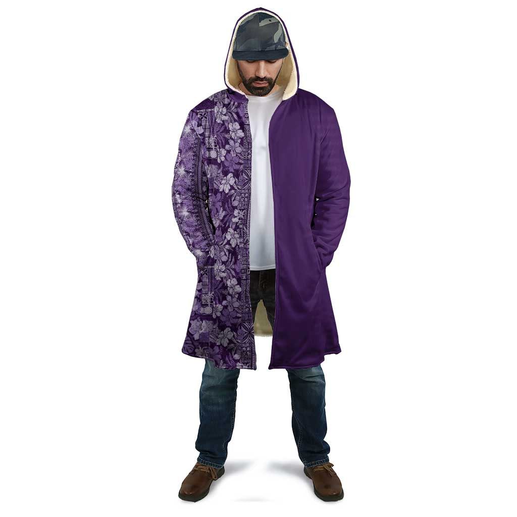 Hawaiian Tribal Elements Hibiscus Cloak Purple Pattern LT9 - Polynesian Pride