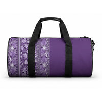 Hawaiian Tribal Elements Hibiscus Duffle Bag Purple Pattern LT9 One size Purple - Polynesian Pride