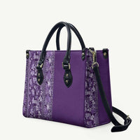 Hawaiian Tribal Elements Hibiscus Leather Bag Purple Pattern LT9 Purple - Polynesian Pride