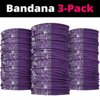 Hawaiian Tribal Elements Hibiscus Neck Gaiter Purple Pattern LT9 package One Size: 25*50cm Purple - Polynesian Pride