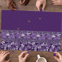 Hawaiian Tribal Elements Hibiscus Puzzle Purple Pattern LT9 - Polynesian Pride