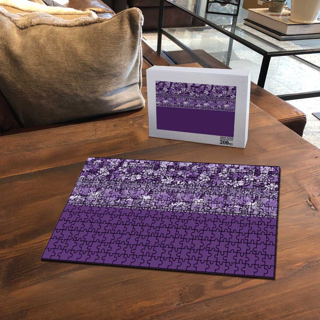 Hawaiian Tribal Elements Hibiscus Puzzle Purple Pattern LT9 - Polynesian Pride