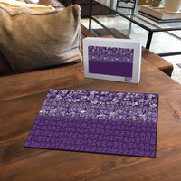 Hawaiian Tribal Elements Hibiscus Puzzle Purple Pattern LT9 - Polynesian Pride