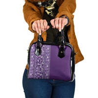 Hawaiian Tribal Elements Hibiscus Shoulder Handbag Purple Pattern LT9 One Size Purple - Polynesian Pride