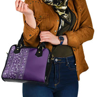 Hawaiian Tribal Elements Hibiscus Shoulder Handbag Purple Pattern LT9 - Polynesian Pride